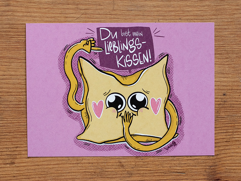 Postkarte "Kissen"