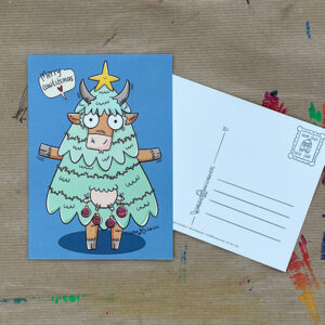 Postkarte "happy cowtitmas"