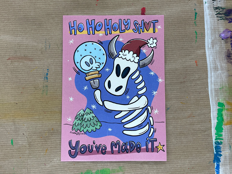 Postkarte "Hohoholy sh*t"