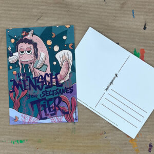 Postkarte "Der Mensch ist ein seltsames Tier"